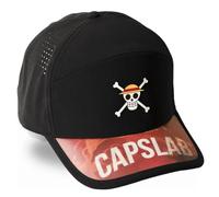 Capslab One Piece Trucker Cap | Jolly Roger Printed Front Patch | Unisex Design with Bamboo Effect, Snapback Closure, Curved Brim, Breathable Back Flexible Mesh | Authentic Cap