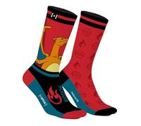 Capslab Pokèmon Socks Charizard - Red Blue - Officially licensed anime socks for men and women - Comfortable cotton socks in Charizard & Pokèball design - - 43-46