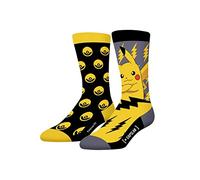 Capslab Pokèmon Socks Pikachu - Grey Black - Officially licensed anime socks for men and women - Comfortable cotton socks in Pikachu & Pokèball design - - 39-42