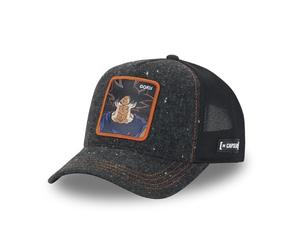 Capslab Son Goku Dragon Ball Super Black Adjustable Trucker Cap, Black/Orange, One Size