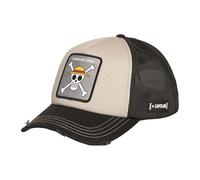CAPSLAB Straw Hat Trucker Cap | Inspired by One Piece 2025 Collection | Unisex Trucker Style Design, Snapback Closure, Curved Visor and Sewn Patch | Breathable Men's and Women's Cap