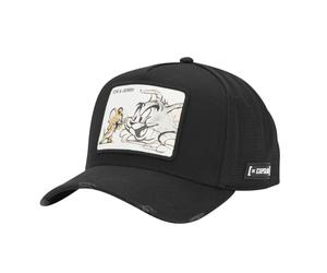 Capslab Tom & Jerry Trucker Cap, Adjustable by Snapback, Black, One Size