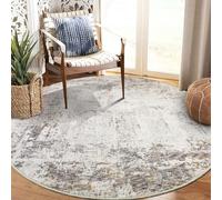 Capslpad Abstract Rugs Round ø160cm Living Room Modern Non-Slip Area Rug Round Machine Washable Floor Carpet Short Pile Soft Minimalist Circle Rug Beige for Living Room Bedroom Kids Room Decor,Beige