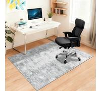 Capslpad Office Chair Mats for Hardwood Floor 120x150cm Non-Slip Modern Abstract Home Multi Purpose Chair Mat Low Pile Floor Protectors Computer Chair Carpet Mat for Tile Laminate Rolling Chair, Grey