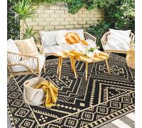 Capslpad Outdoor Rug for Garden 150x245cm Waterproof RV Camping Mat Reversible Plastic Straw Rug Portable Boho Picnic Carpet for Patio Porch Backyard Beach Tent RV Travel Terrace Garden Balcony Decor