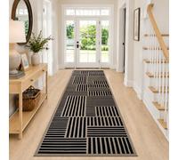 Capslpad Runenr Rug for Hallway 65x240cm Non-Slip Washable Easy Jute Kitchen Carpet Runner Low Pile Dirt trapper Floor Covering for Entryway Entrance Hall Laundry Corridor Bedroom Decor, Stripe