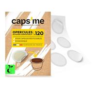 CAPSME - Refill Pack Reusable Capsules for Nespresso Original (2 Stainless Steel Capsules + 48 Paper Lids + 200g Speciality Coffee) (120 Lid)