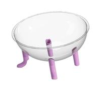 Capsule Cat Bed Acrylic Dome Elevated Pet Nest, Interactive Activity Center Toy & Cozy Sleeping Spot for Cats, Sturdy Multi-functional Ornament- Purple