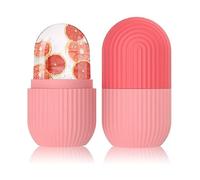 Capsule Facial Mask,Ice Tray Pore Shrinkage,Beauty Products,Mini Capsule Ice Roller Reusable Facial Treatment to Tighten,Tone Skin (Pink)