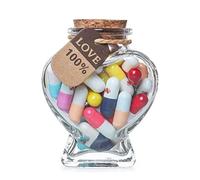 Capsule Letters Message in a Bottle - 50pcs Cute Things Gift for Girlfriend Boyfriend Women Wife Husband, Love Letter for Birthday, Christmas, Anniversary, Valentine Day, Mothers Day Gift