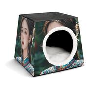 Capsule Pet Waterloo Tang Dynasty Princess Printed Foldable Dog House Cat Cave Soft Kitten Bed Warm Rabbit Nest Chinchillas Hideout for Indoor Small and Medium Animal