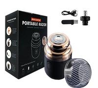 Capsule Razor, Capsule Razor Mini Portable Electric Shaver, Multifunctional Capsule Shave Men's Razor, Mini Portable Electric Shaver, Capsule Razor for Women and Men (Black)