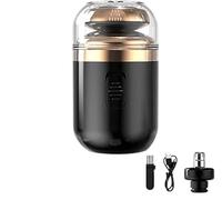 Capsule Razor,Mini Portable Electric Shaver, Portable Multifunctional Capsule Shaver,Men's Razor,with Nose Hair Trimmer, Waterproof (Black)