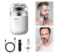 Capsule Razor Mini Shaver for Men Mini Portable Shaver 2-in-1 Waterproof Compact Grooming Tool with Nose Hair Trimmer for Business Trip