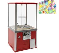 Capsule Toy Vending Machine with 100 Balls Commercial Candy and Capsule Toy Dispenser with Transparent Bin Suitable for 45-55mm Balls for Game Room/Cinema/Retail Shop