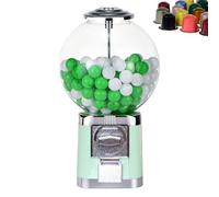 Capsule Vending Machine, Big Bubble Gumball Dispenser, No Coin Required, Gumball Machine for 1.26inch Ball, Coffee Capsule Storage Machine for Home, Game Retail Stores(Light green)