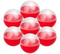 Capsule Vending Machine Translucent-Red Round Capsules Empty 14 pcs 3.9 inch - Gumball Machine Capsules Easter Basket Stuffers Birthday Gifts - Pinata Stuffers Craft Supplies Claw Machine Refills