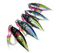 Capt Jay Fishing Saltwater jigs Speed Jigging Slow Jigging Pitching Lures,Vertical Jigging Artificial Lures Jigging Lure Fishing jigs-Value Package (100g-3D-Multi Color, 100g-5pcs-3D)