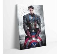 Captain America 070 Stretched Canvas Print Wall Art 20x30inch / 51x76cm