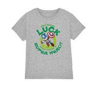 CAPTAIN AMERICA Boy's St Patrick's Day Lucky Super Hero Unisex Kids T Shirt T-Shirt