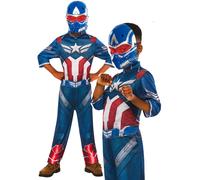 Captain America Brave New World Kids Licensed Fancy Dress Costume + Mask