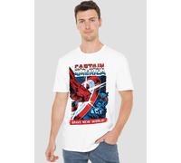 Captain America Brave New World Red Hulk Punch T-Shirt, White Marvel White M