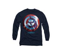 Captain America Brave New World Sam Wilson Red Long Sleeve T-Shirt, Navy Marvel Navy XXL