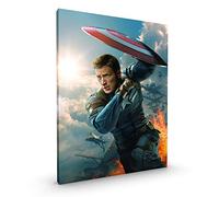 Captain America CANVAS Premium Glossy Coated with Metal Hanger Various Sizes (CANVAS - size 30 x 22 Inch)