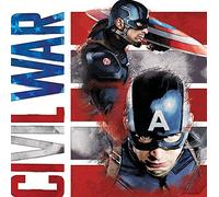 Captain America Civil War "Split" Canvas Print, Multi-Colour, 40 x 40 cm