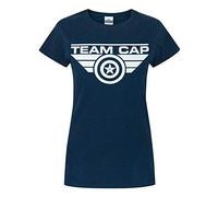Captain America Civil War Team Cap Women's T-Shirt XXL Blue