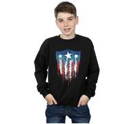 Captain America Flag Shield Sweatshirt Marvel Black 12-13 Years