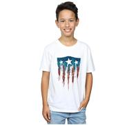 Captain America Flag Shield T-Shirt Marvel White 9 Years