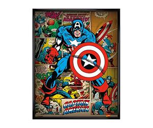 Captain America He Took On All Of Them! Framed Mini Poster 40 x 50cm