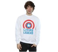Captain America Living Legend Sweatshirt Marvel White XL