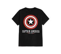 Captain America - Logo - T-Shirt - black - L - 100% Cotton,Jersey L
