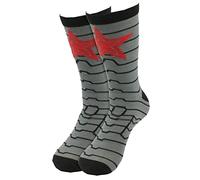 Captain America Marvel Winter Soldier Crew Socks, Grey, One Size