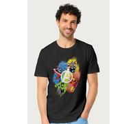 Captain America Men's Avengers Thor The Hulk & Iron Man Marvel T-Shirt in Black | Size: Medium Captain America Black M