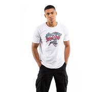 Captain America Men's Marvel Japan Stance Cotton T-Shirt White | Size: XL Captain America White XL