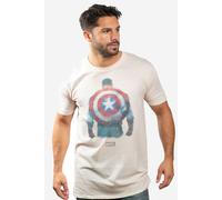 Captain America Men's Marvel Soldier T-Shirt Natural | Size: Medium Captain America Natural M