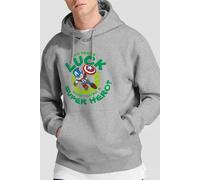Captain America Men's St Patrick's Day Lucky Super Hero Hoodie in Light Grey | Size: Medium Captain America Light Grey M
