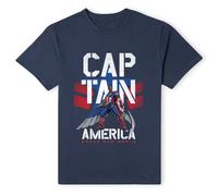 Captain America Official Sam Wilson Hero Pose T-Shirt - Navy | Size: Medium Captain America Navy M