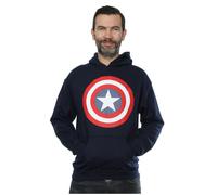 Captain America Shield Hoodie Marvel Navy S