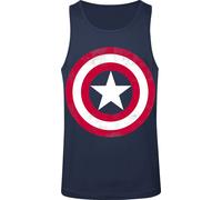 Captain America Shield Logo Tanktop navy XXL