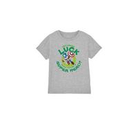 CAPTAIN AMERICA St Patrick's Day Lucky Super Hero Unisex Kids T Shirt, Athletic Heather, 7-8 Years