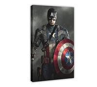 Captain America Steve Rogers Chris Evans Canvas Poster Wall Art Decor Print Picture Paintings for Living Room Bedroom Decoration Frame-style 08x12inch(20x30cm)