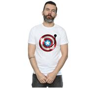 Captain America Turntable T-Shirt Marvel White XXXL