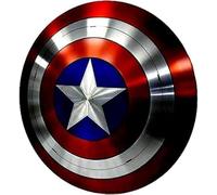 Captain Americaa Shield 22 Inch Mild Steel Cap America Round Shield Leather Grip Wall Decor Shield Rust Free Metal Gift Item