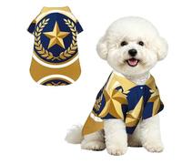 Captain Armband Badge XL Pet Hawaiian Shirt for Small Dogs-Cute Summer Beach Outfit for Puppy, Soft Breathable Cat Clothes with Buttons