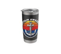 Captain Awesome Funny Boating Stainless Steel Insulated Tumbler