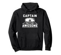 Captain Awesome Nautical Boating Humor Graphic Design Pullover Hoodie